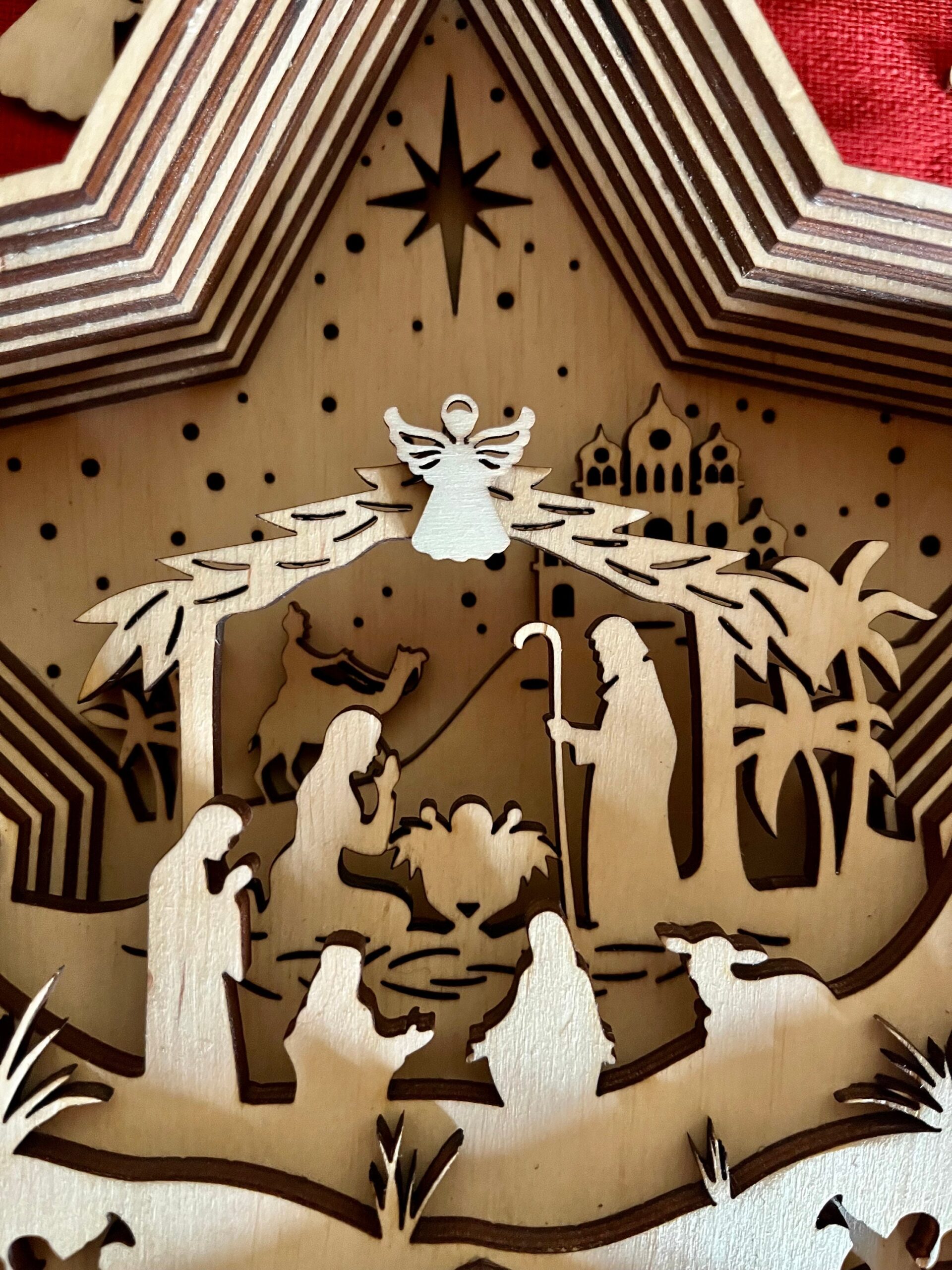 Weihnachtskrippe, Geburt Jesus, Christliche Dekoration, Traditionelle Weihnachtskrippe, handgefertigte Weihnachtskrippe, Krippe aus Holz, Perfektes Geschenk für Oma