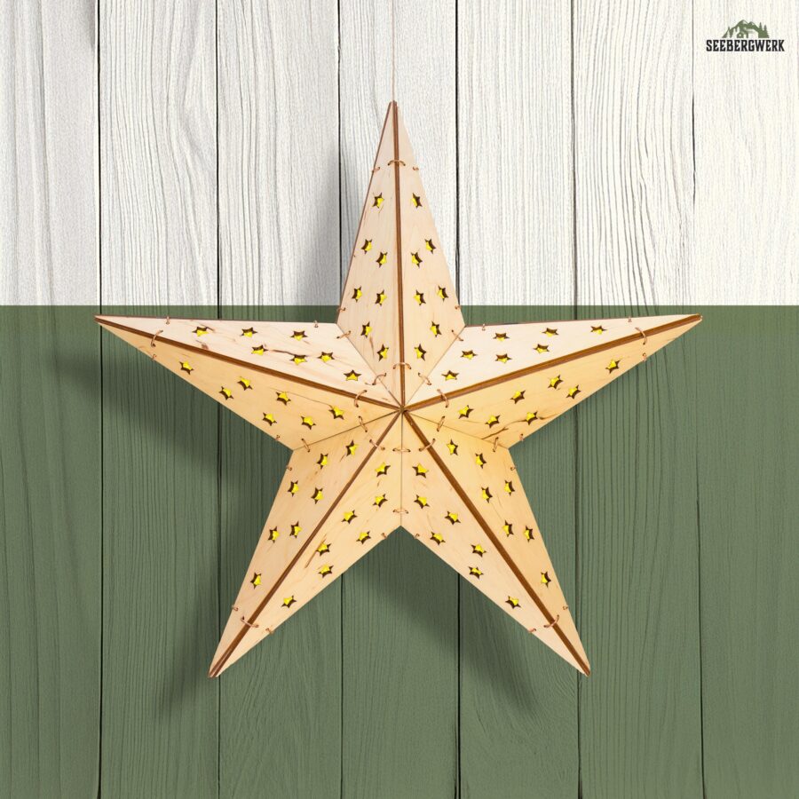 Weihnachtssterne aus Holz